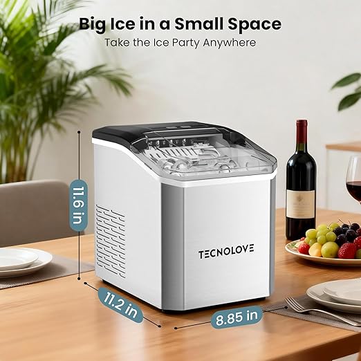 Countertop Ice Maker, 9 Ice Cubes in 10 Minutes, Self-Cleaning Portable Ice - Image 5