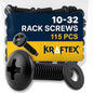 10-32 Rack Screws 115-Pack by Kraftex