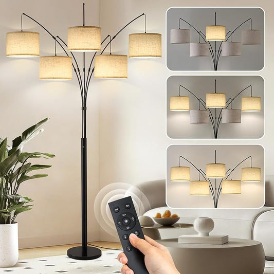 Fansdrick Floor Lamps for Living Room, 4000LM Super Bright Arc Floor Lamp by Fansdrick