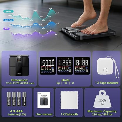 LVPIMAN Smart Scale for Body Weight and Fat, Muscle Mass 57 Body Composition - Image 7