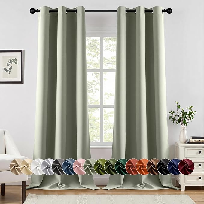 MIULEE Sage Green Blackout Curtains by MIULEE