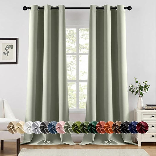 MIULEE Sage Green Blackout Curtains by MIULEE