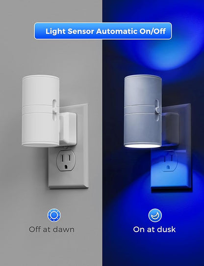 L LOHAS LED Night Light, 2 Pack Bluey Night Light, Plug into Wall, Calm Blue - Image 3