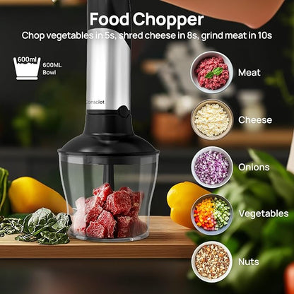 Consciot 7-in-1 Immersion Blender Handheld Max 1100W, Stick Emulsifier - Image 8