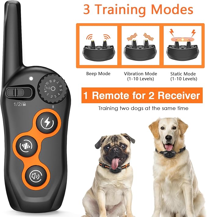 Dog Training Collar, IPX7 Waterproof Dog Shock Collar - Image 2