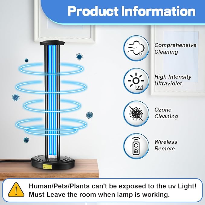 Qualirey 100W UV Light Sanitizer, Ozone Free, Safe - Image 2