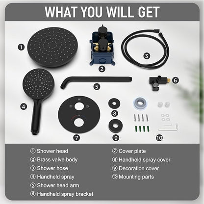 Iriber Thermostatic Shower System Wall Mount - Image 7