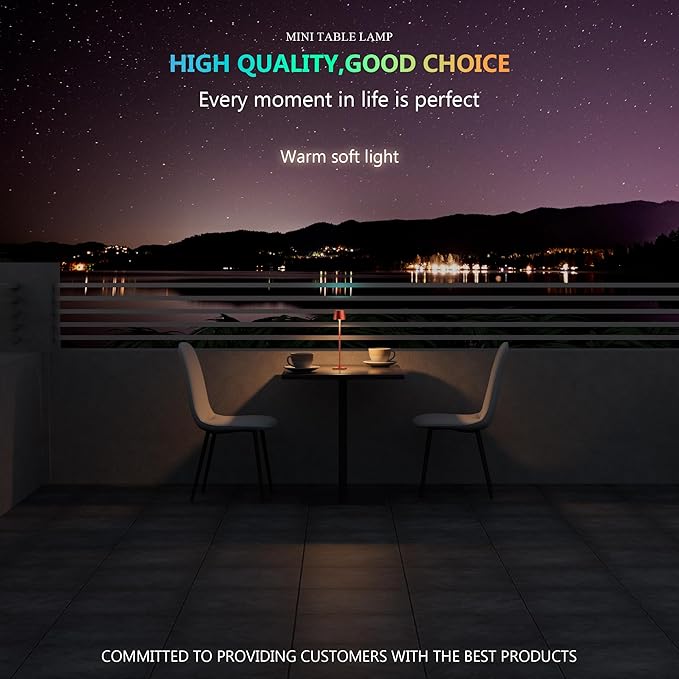 Compact Cordless Table Lamp, Rechargeable LED Night Light, Dual Light Source - Image 9