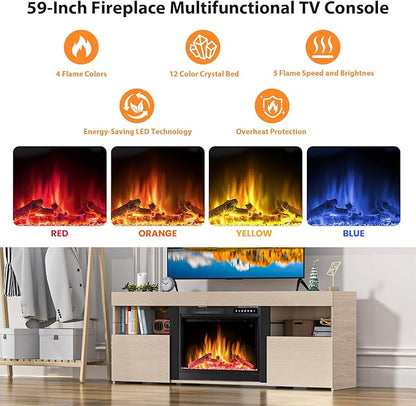 59" Electric Fireplace TV Stand - Image 2