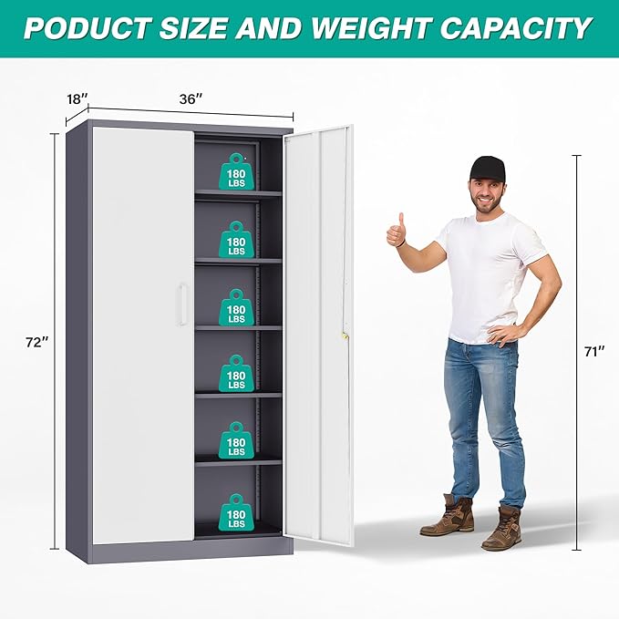 Wide & Deep Metal Storage Cabinet - Image 3