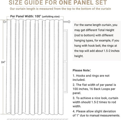 100% Blackout Shield Linen Blackout Curtains - Image 7