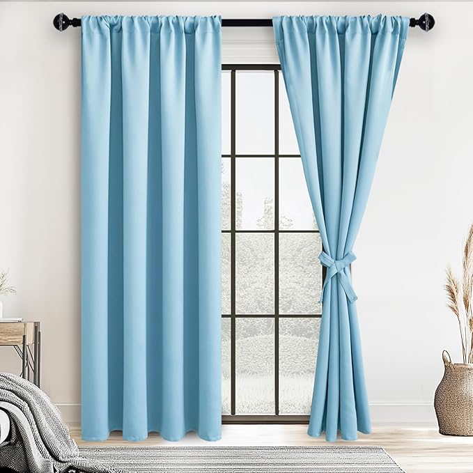 JIUZHEN Blackout Curtains for Bedroom– Thermal Insulated, Noise Reducing Room by JIUZHEN