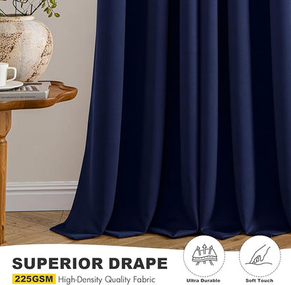 MIULEE Navy Blue Blackout Curtains - Image 5