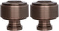 BLASTHOME® Luxury Layers Knob Finials – Fits Only Signature Collection Curtain Rods (Rod Not Included) - Premium Quality, Heavy Metal – Set of Two – Oil Rubbed Bronze