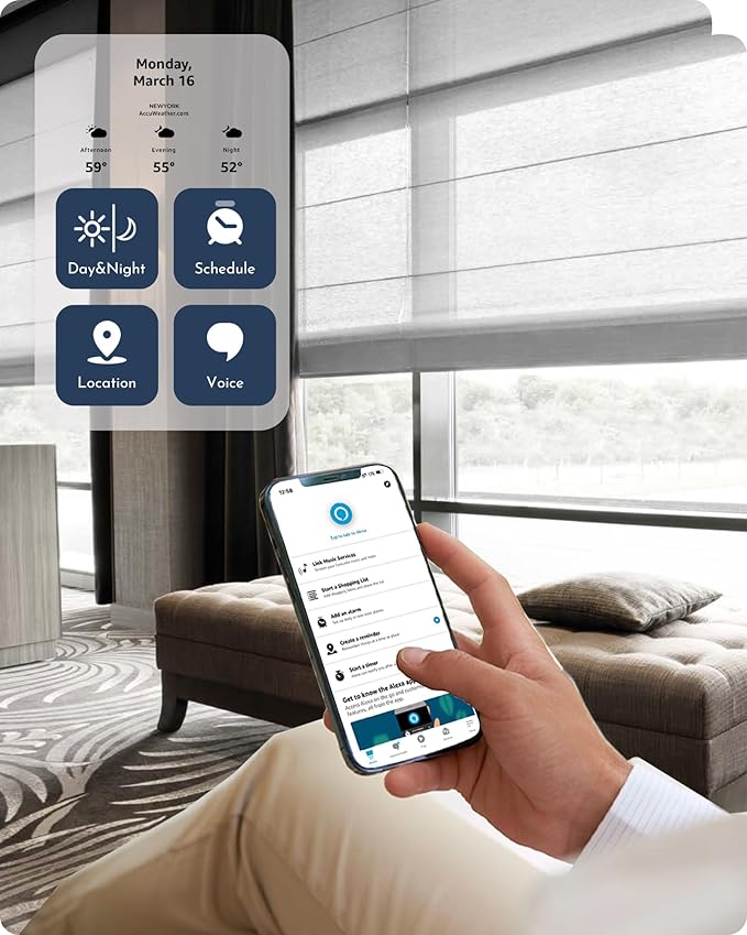 Graywind Smart Roman Shades 20% Blackout Compatible - Image 3