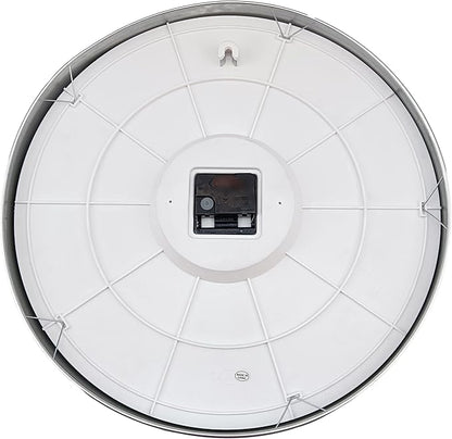 HITO 16" Silent Wall Clock Battery Operated Non Ticking Sweep Movement Glass - Image 4