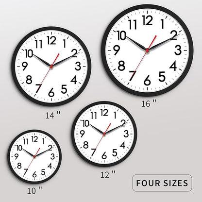 AKCISOT Wall Clock 10 Inch Silent Non-Ticking Modern Clocks Battery Operated - Image 3