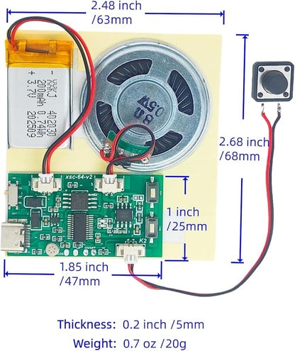 2pcs DIY Audio Recorder and Player kit, Record standalone or Download Music via - Image 7
