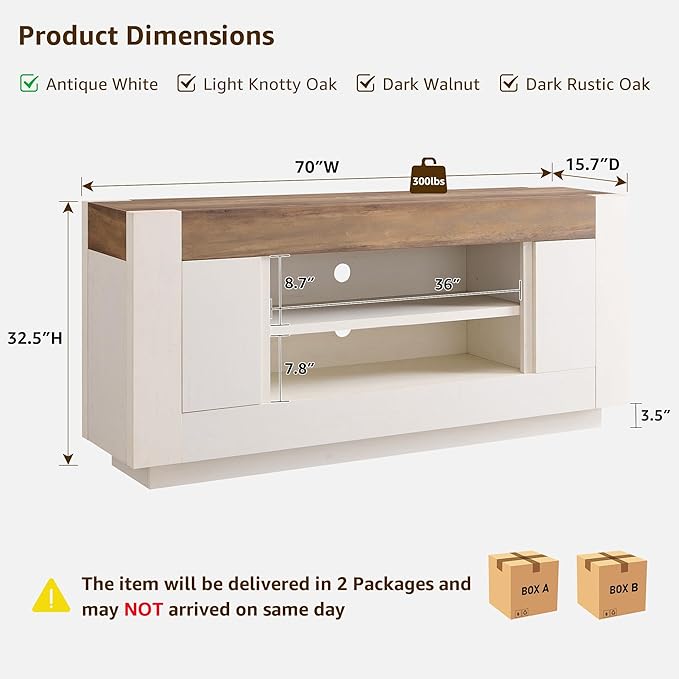OKD Modern 70" TV Stand, Entertainment Center - Image 2