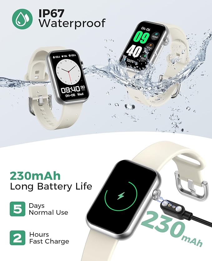 Smart Watch Fitness Tracker, 24/7 Heart Rate Spo2 Blood Pressure Monitor Sleep - Image 5