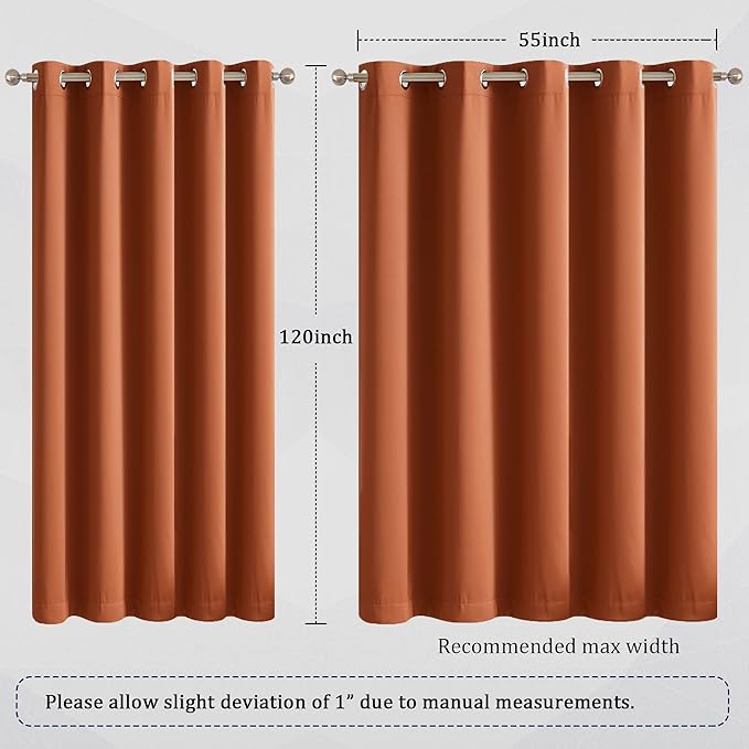 DUALIFE 120 Inch Patio Door Curtains - Image 7