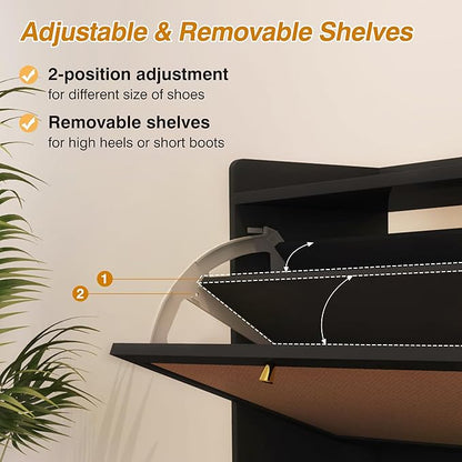 AVZEAR Narrow Shoe Storage Cabinet - Image 4
