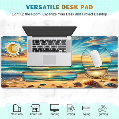 Gaming Mouse Pad, Large Desk Mat, Cute Desk Pad Protector, 4in1 XXL Mousepad + - Image 8