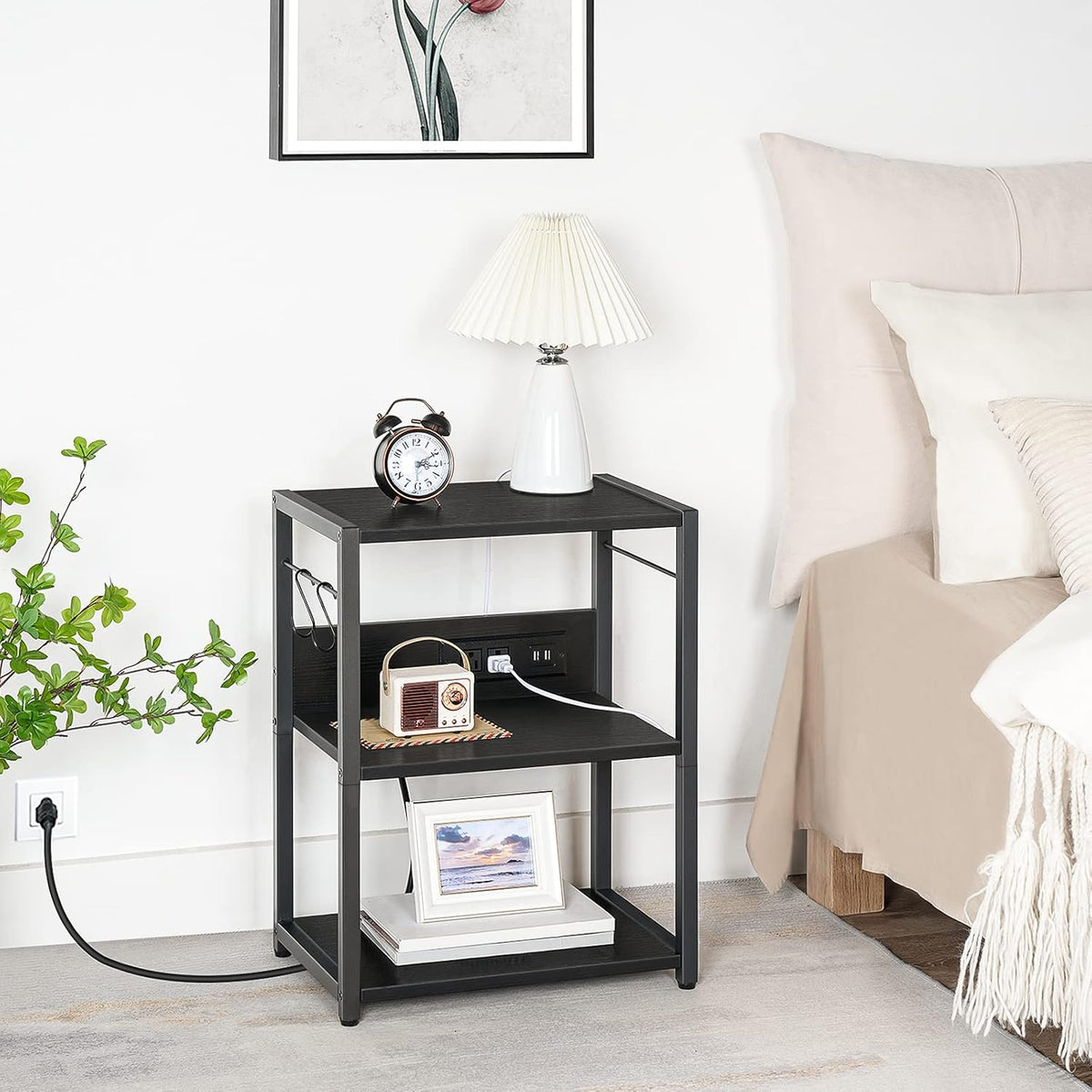 MAHANCRIS Industrial Printer Cart, 3-Tier Mobile Printer Stand, Rolling Cart ...