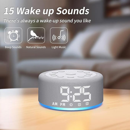 Sound Machine Alarm Clock Brown Noise White Noise Machine Night Light - Image 6