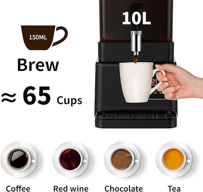 Coffee Urn Commercial Coffee Maker, 10 L 65 Cups, Transparent Electric - Image 6