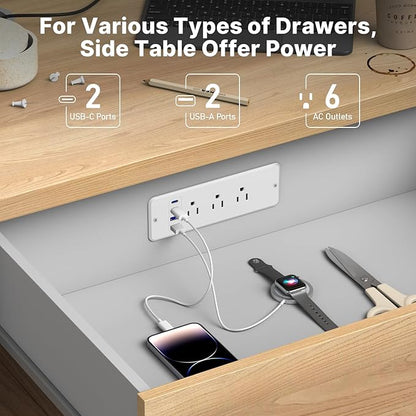 CCCEI 6 Outlets Dual Side Recessed Power Strip - Image 4