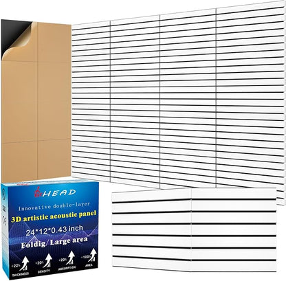 BSHEAD 6 Pack 2-Layer Fold Soundproof Wall Panels, 0.9lb/ft³ High Density by Staytunedforournewproduct