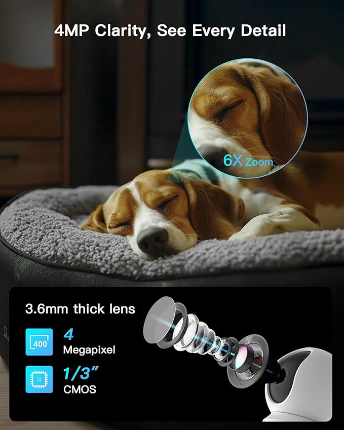 ARENTI 5G Indoor Security Camera 2 Pack, 4MP Pet Camera - Image 2