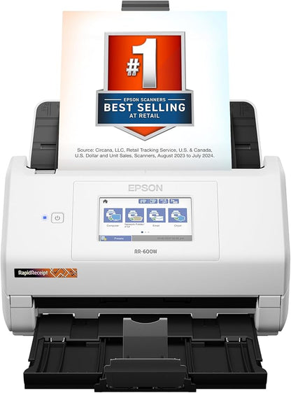 Epson RapidReceipt RR-600W Wireless Desktop Color 2-Sided Receipt & Document by Epson