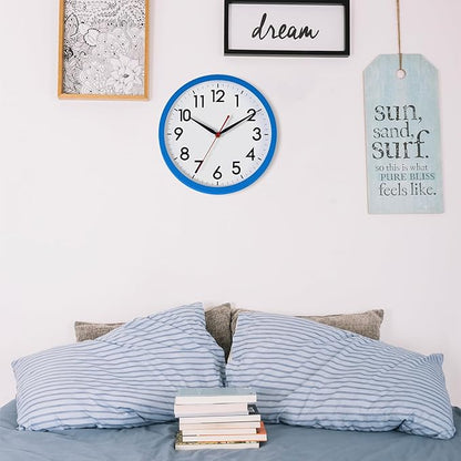 AKCISOT Wall Clock 10 Inch Silent Non-Ticking Modern Clocks Battery Operated - Image 4