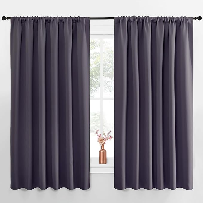 NICETOWN Blackout Curtains for Bedroom, 1 Pair, 70 by 63-inch, Window Treatment by NICETOWN