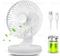 MAWFOZIN Small Desk Fan With Night Light, Auto Oscillating Table Fan With by MAWFOZIN