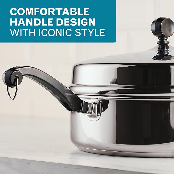 Farberware Classic Series Anniversary Edition Stainless Steel Sauté Pan and Lid - Image 5
