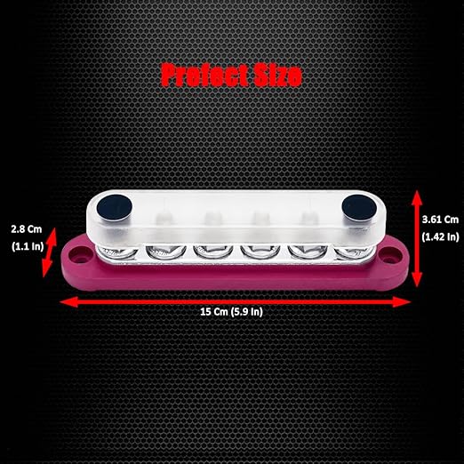 6 x M8 Studs Power Distribution Block Bus Bar 12V, Ampper 5.9" HD 200A Marine - Image 5