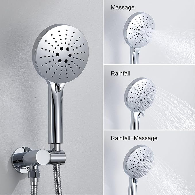 Iriber Shower System Wall Mounted Shower Faucet Mixer Set - Image 4