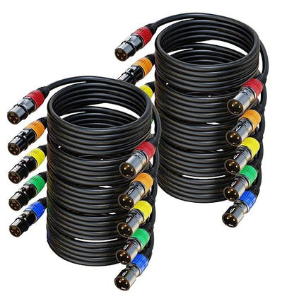 AuxLink XLR Cables 50FT 10Packs, XLR Microphone Cable Male to Female by AuxLinkcable