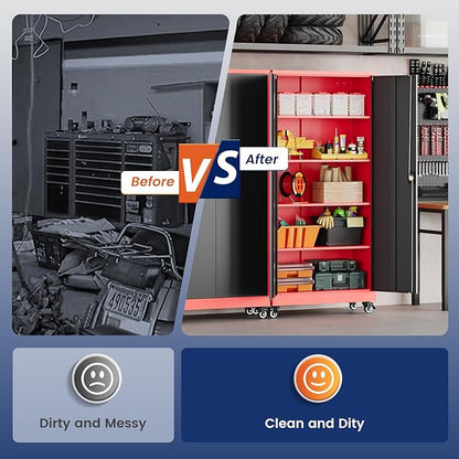 Yizosh Metal Garage Storage Cabinet - Image 7