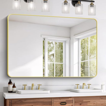 FORBATH 55x36 Inch Gold Bathroom Mirror by FORBATH