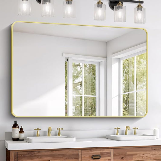 FORBATH 55x36 Inch Gold Bathroom Mirror by FORBATH