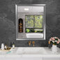 Amorho 30x36 Inch Bathroom Mirror Silver, Thick Metal Framed Wall Mirrors by Amorho