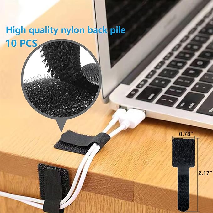 ELII 328Pcs Cable Management Kit, 8 Magnetic Cable Holder, 69Adhesive Cable - Image 9