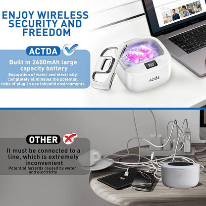 Wireless Ultrasonic Retainer Cleaner, Sonic Dental Cleaning Machine, Dental - Image 6