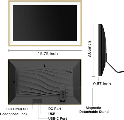 Digital Picture Frame, 15.6 inch Large Digital Photo Frame WiFi, 32GB Capacity - Image 5