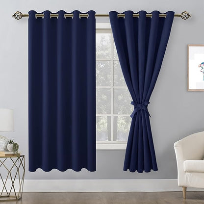 Hiasan Blackout Curtains for Bedroom, 60 x 63 Inches Length - Image 2