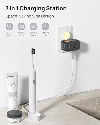 TROND Multi Plug Outlet Extender, 3 AC Outlet Adapter - Image 2